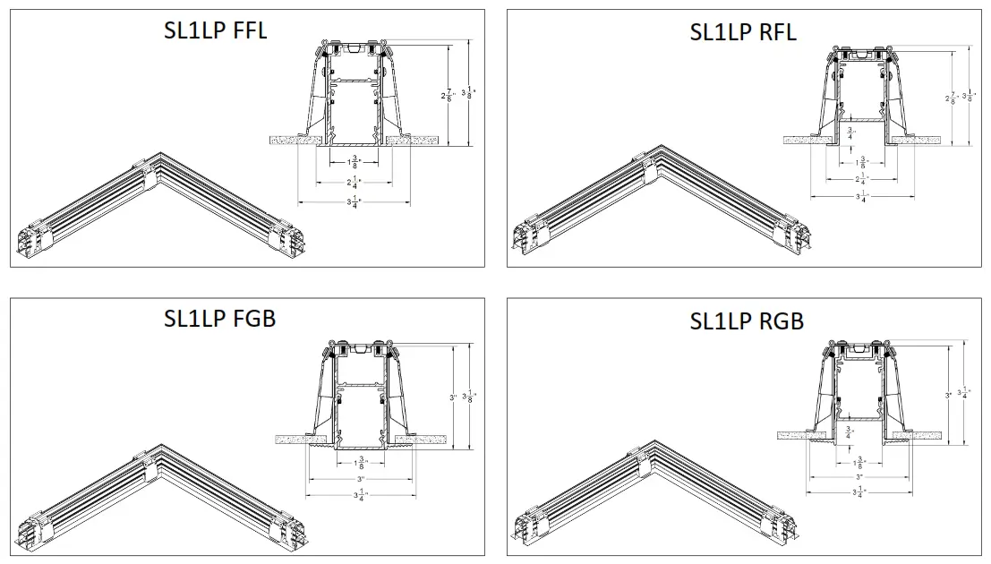 MARK ARCHITECTURAL LIGHTING SL1LP 1 Recessed Patterns - 4