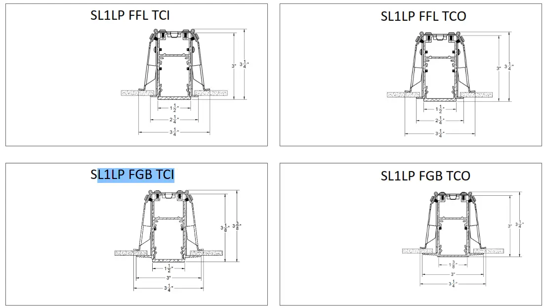 MARK ARCHITECTURAL LIGHTING SL1LP 1 Recessed Patterns - 5