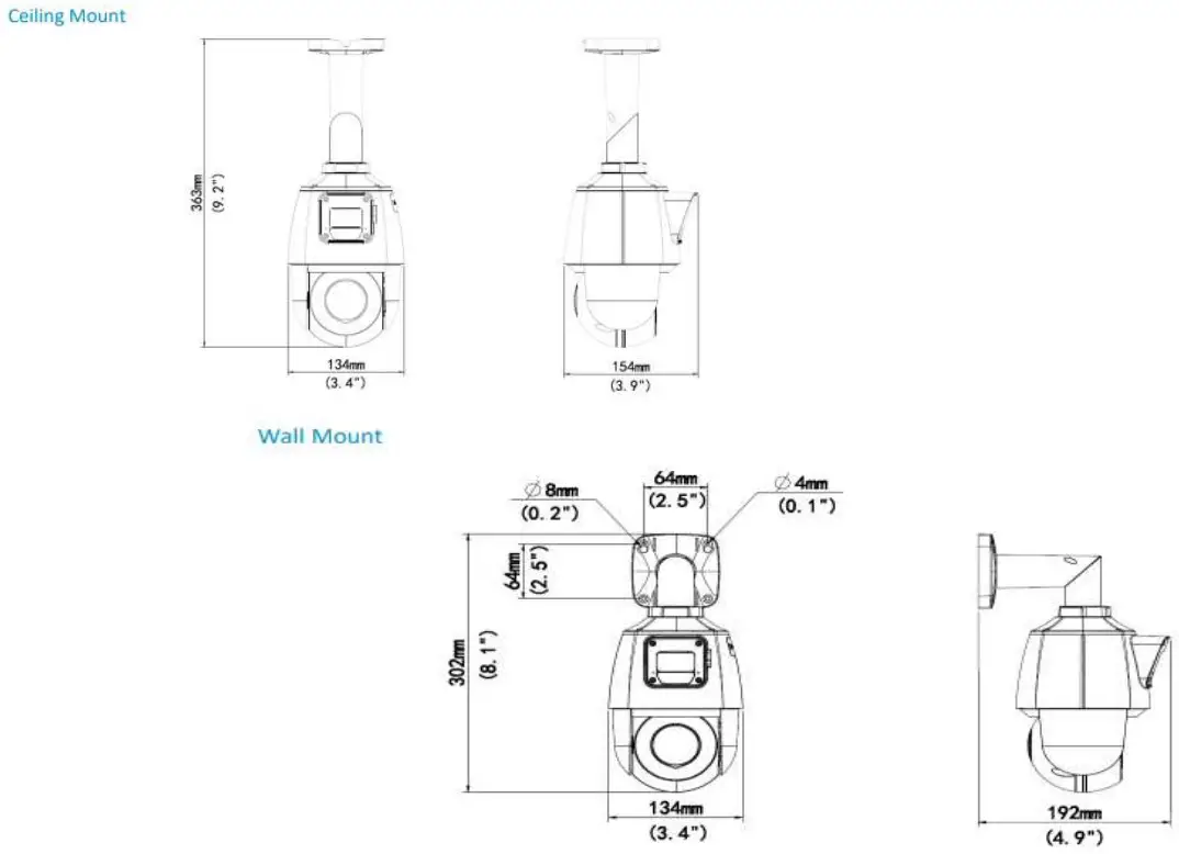 UNV IPC931x Series Network Dual Lens PTZ Cameras - FIGURE 1