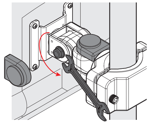 Clinton Electronics CE-1290W-1 Clamp-On 3-Axis Pole Mount - Rotate Clamp