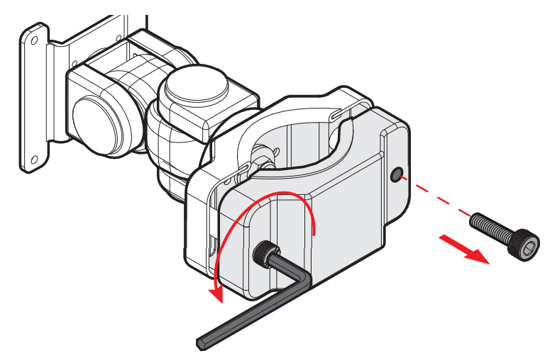 Clinton Electronics CE-1290W-1 Clamp-On 3-Axis Pole Mount - mounting Clamp