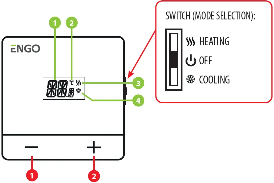 ENGO CONTROLS EASY230W Non-Programmable Wired Thermostat 09