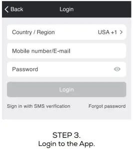 FIG 4 Login to the Geeni App