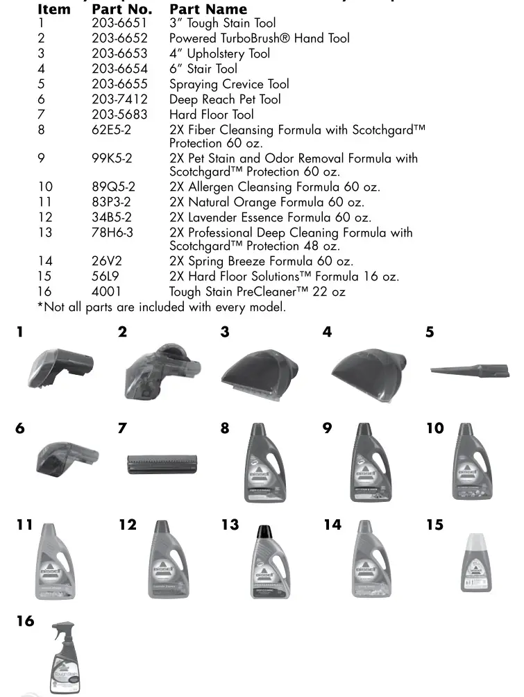 Bissell 16W5 Series Readyclean Powerbrush Plus - Accessories - BISSELL ReadyClean