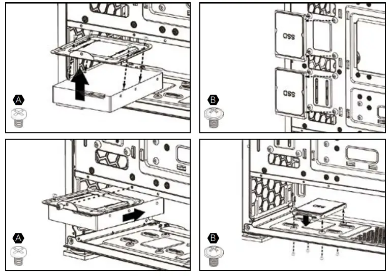 savio SHADOW X1 Professional Gaming PC Case - ssd or hdd