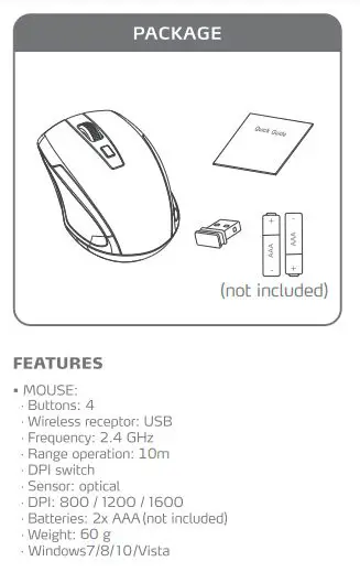Kmart RF-2180 Wireless Mouse 10m 60 g fig2
