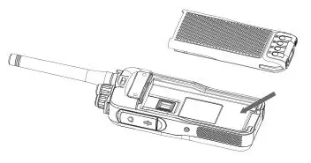 GoCom GD100 Digital Radio - Battery Installation