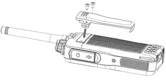 GoCom GD100 Digital Radio - Belt Clip Installation