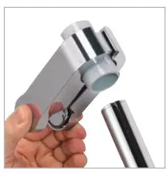 AQUALISA VSQ.A2.BV.DVFW.20 Visage Digital Concealed with Adjustable Height or Fixed Head Installation Guide - Pass the rail through the handset holder while