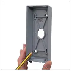 AQUALISA VSQ.A2.BV.DVFW.20 Visage Digital Concealed with Adjustable Height or Fixed Head Installation Guide - Place the back plate on the wall