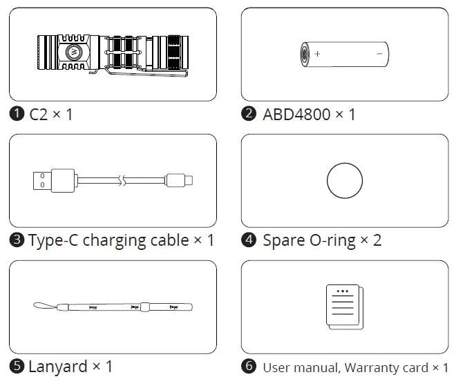 WUBEN C2 2000 Lumen Power Bank Flashlight fig 1