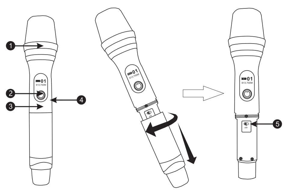 Enping Lane Electronic Technology LR 874DR Professional Wireless Microphone System - Function