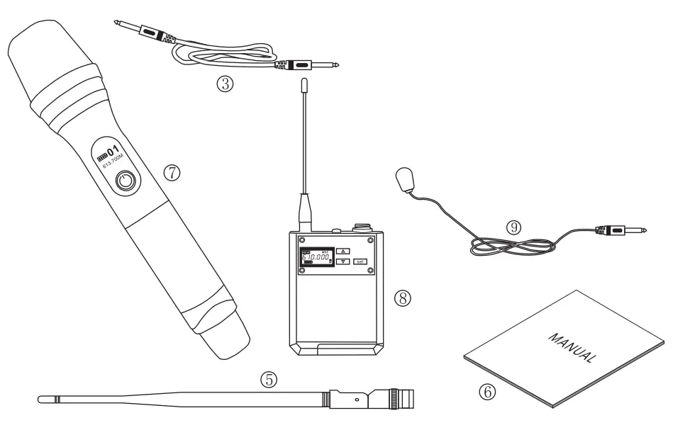 Enping Lane Electronic Technology LR 874DR Professional Wireless Microphone System - Optional
