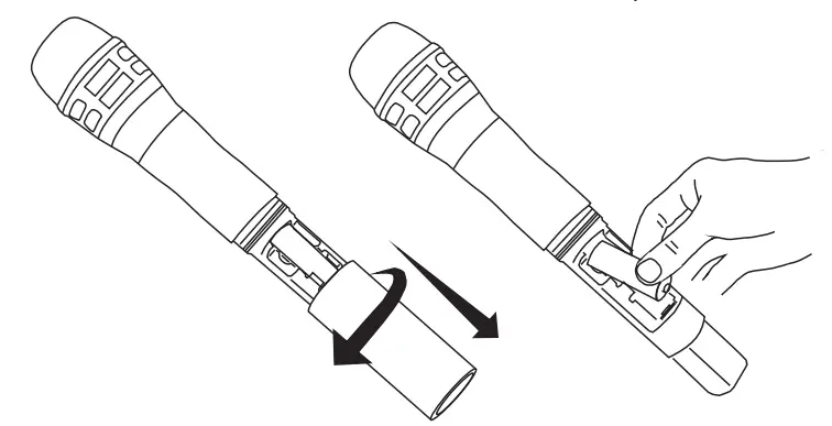 Enping Lane Electronic Technology LR 874DR Professional Wireless Microphone System - battery