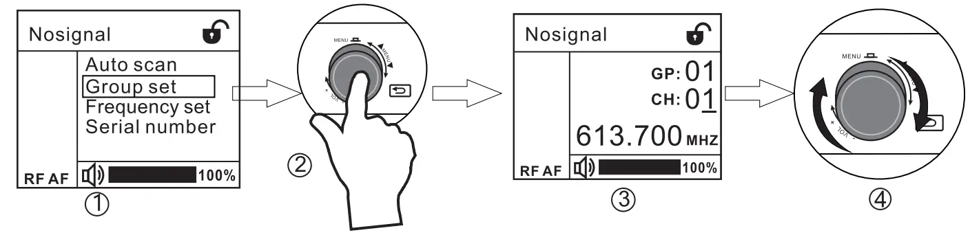 Enping Lane Electronic Technology LR 874DR Professional Wireless Microphone System - preset freset