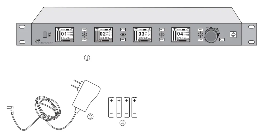 Enping Lane Electronic Technology LR 874DR Professional Wireless Microphone System - system component