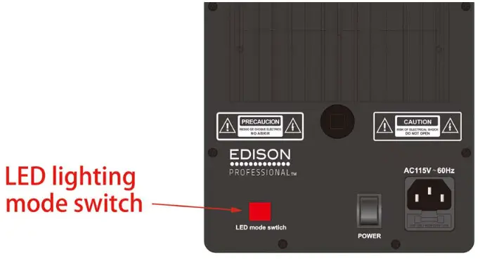 EDISON M 7500 15 Inch Dual PA Speaker System-LED lighting