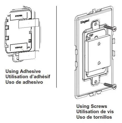 legrand WNAL3343 Wireless Smart Scene Controller Switches with Netatmo - Using Adhesive