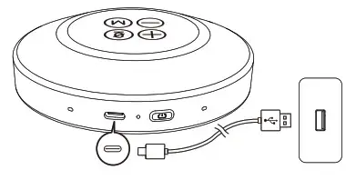 AIHOOR C1 Bluetooth Speakerphone- Charging