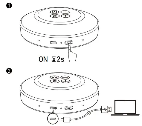 AIHOOR C1 Bluetooth Speakerphone- Connecting