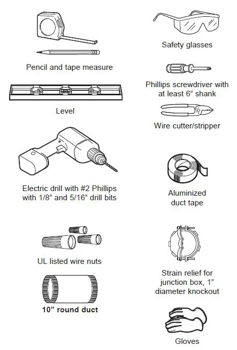 TOOLS AND MATERIALS REQUIRED