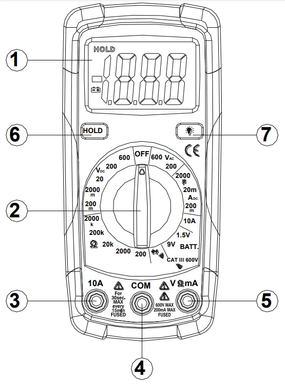 ZICO ZI 846 Digital Multimeter - LCD Display