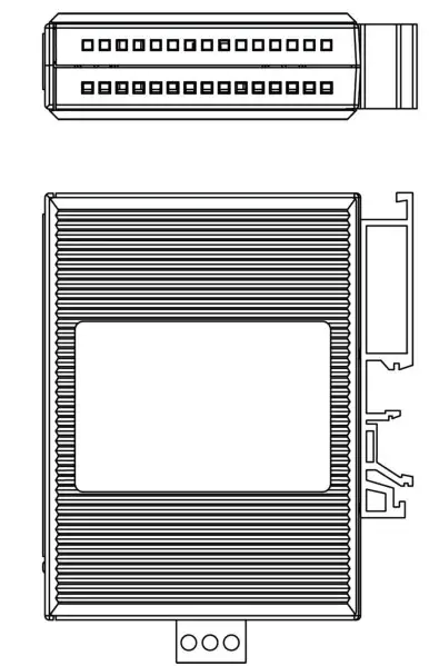 MOXA EDS-205 Series EtherDevice Switch- Dimensions 2