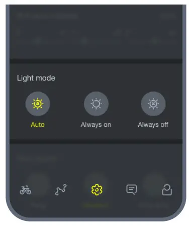 VANMOOF S3 Electric Bike - Controlling the lights