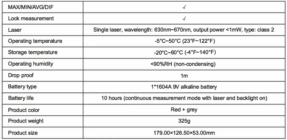 UNI-T UT305S Infrared Thermometer 1