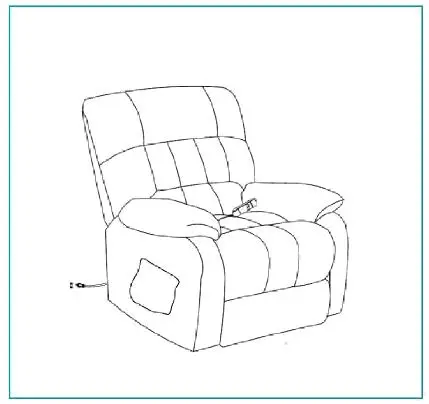 KINWELL W0504D001-C489 Chennille Remote Control Power Lift Heated Massage fig 1