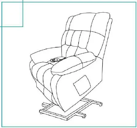 KINWELL W0504D001-C489 Chennille Remote Control Power Lift Heated Massage fig 3