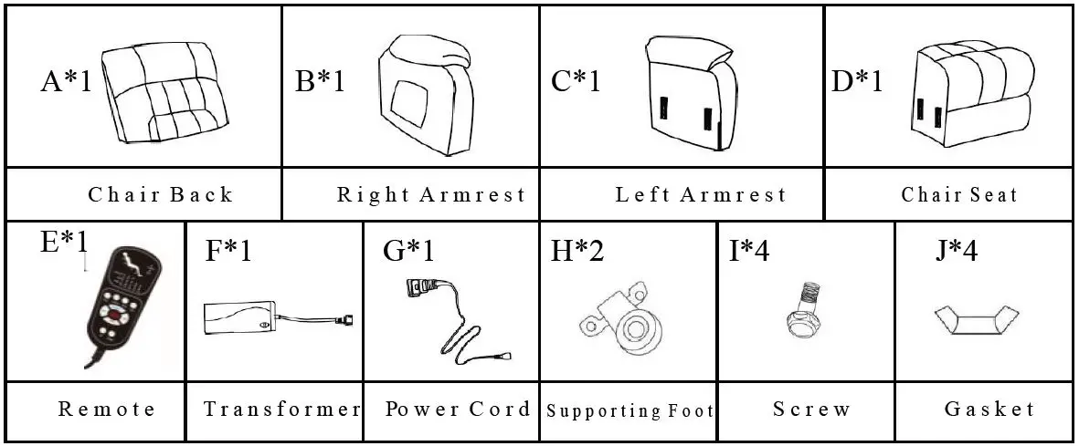 KINWELL W0504D001-C489 Chennille Remote Control Power Lift Heated Massage fig 4