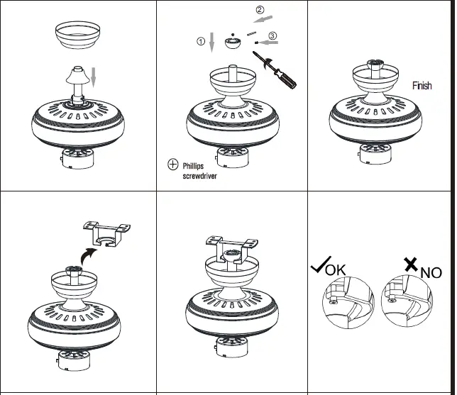 Parrot-Uncle F6296110V 52 Inch- Indoor-Chandelier-Ceiling-Fan-fig 5