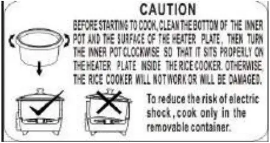 Caution Instructions