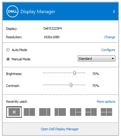 Dell Display Manager’s notification