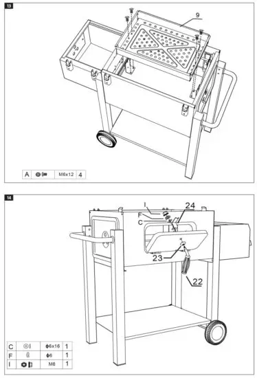 Burns Barkles 013742 Charcoal Grill with Smoker Box - fig 8