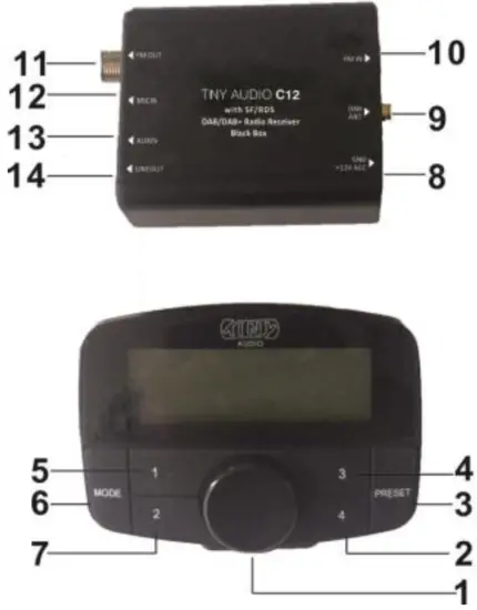 TINY AUDIO C12 In Car DAB+ Radio Receiver - Fig