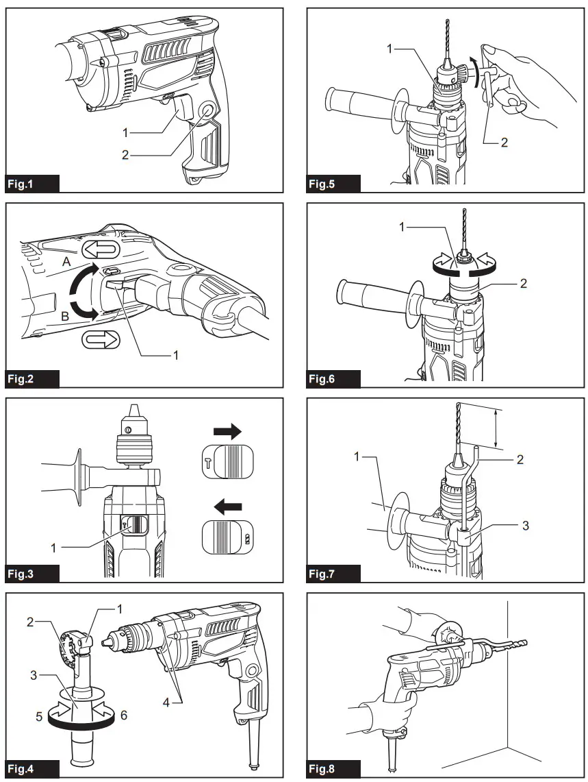 makita M8100 Hammer Drill 13mm - figure 1