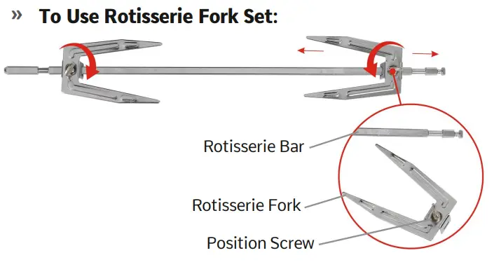 LNC A05000S Air Fry Oven - Rotisserie Fork