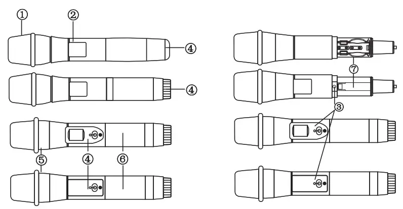 takstar G108 8 Channel Wireless Conference System - Wireless Handheld Microphone Functions 1