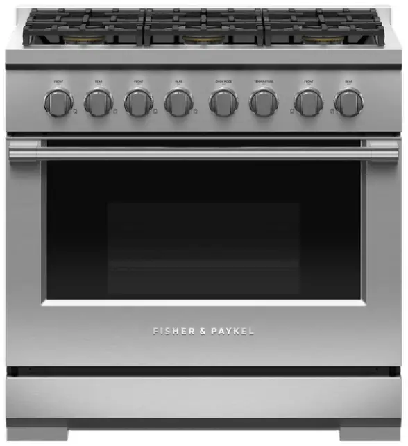 FISHER   PAYKEL RGV3-366-L 36 Inch 6 Burners LPG Gas Range