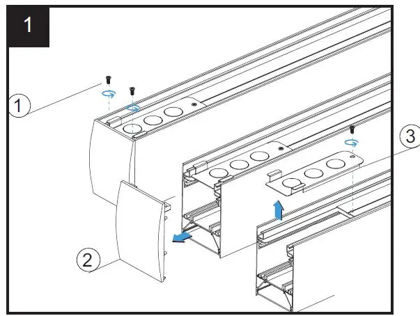 ENERGETIC LIGHTING E1LAL Series CCT Selectable LED Linear Architectural Lighting Fixture FIG 1