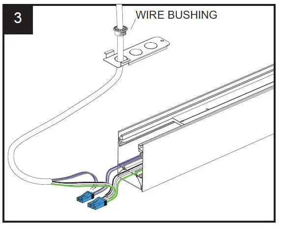 ENERGETIC LIGHTING E1LAL Series CCT Selectable LED Linear Architectural Lighting Fixture FIG 3