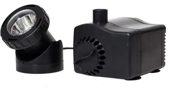 pond boss 52768 Low Water Auto Shut-Off Fountain Pump Plus Light