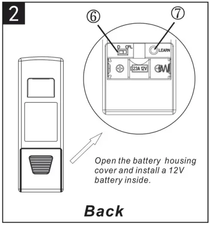 ANDERIC RRTX001R Ceiling Fan Handheld Remote Control - fig 2