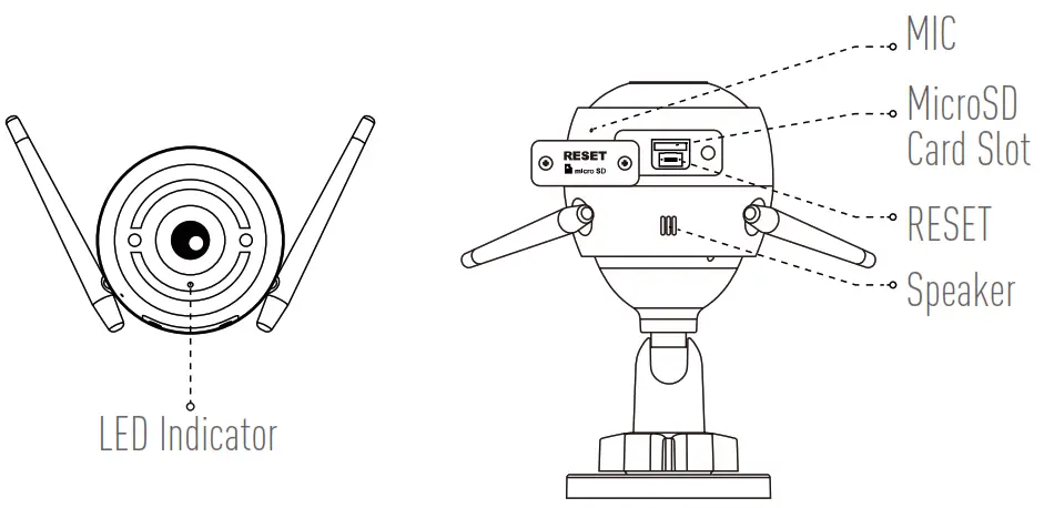 EZVIZ C3WN Outdoor 1080P WiFi Security Camera - network Adjusting Scrgew