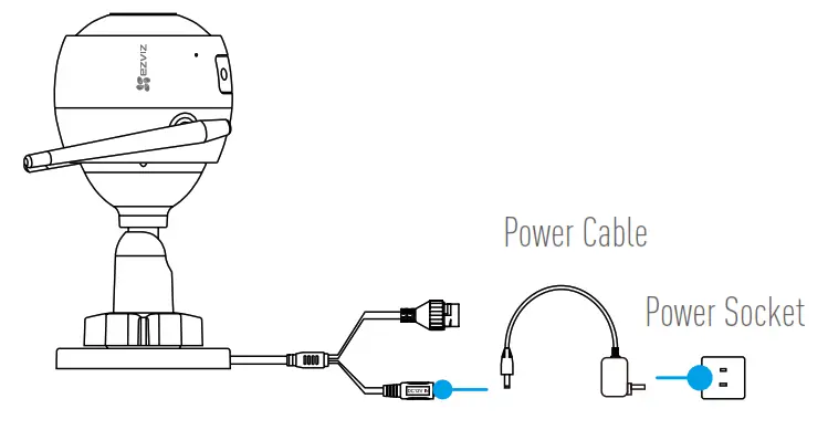EZVIZ C3WN Outdoor 1080P WiFi Security Camera - power