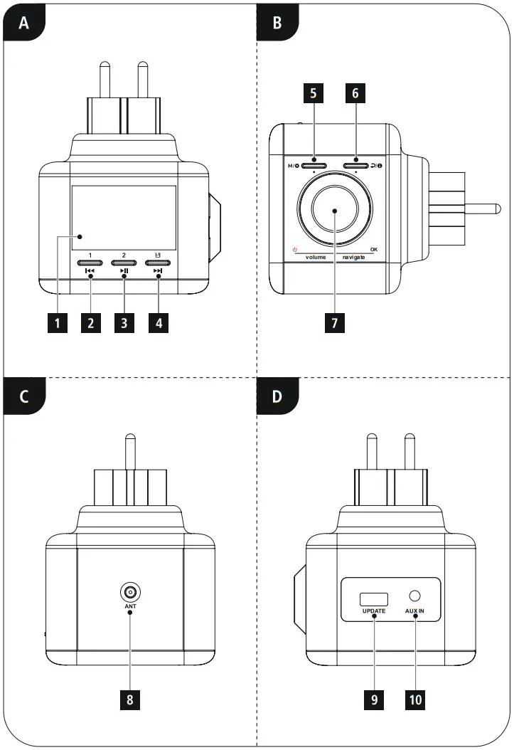 hama 00054871 DR40BT Digital Radio - FIG 1
