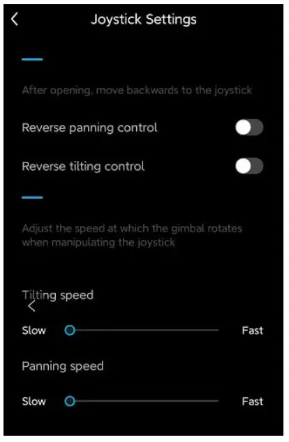 FeiyuTech Vimble 3 Three Axis Smartphone Gimbal Stabilizer - directions of joystick