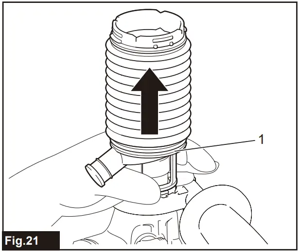 To remove the dust cup set